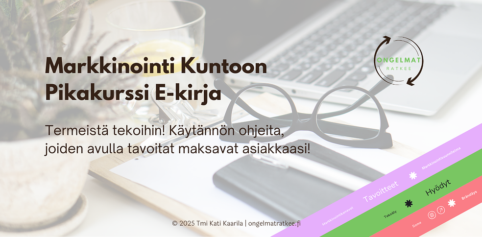 Markkinointi Kuntoon pikakurssi E-kirja by Ongelmat Ratkee