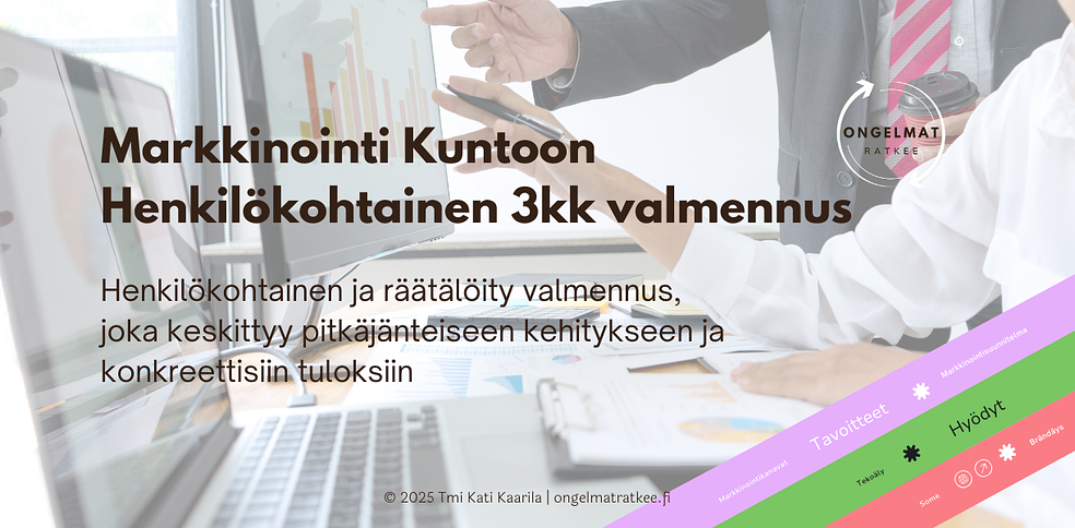 Markkinointi Kuntoon Henkilökohtainen 3kk valmennus by Ongelmat Ratkee